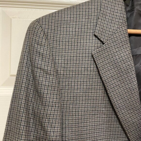 LAUREN RALPH LAUREN Men’s Gray/Blue/Brown Plaid Silk/Wool Blend Sportcoat 40R - Picture 3 of 7